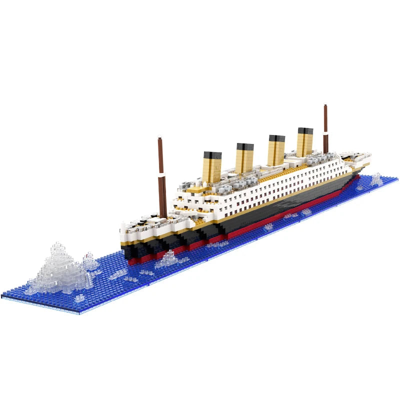 Titanic Giant Puzzle Kit Micro Blocchi Nave da Crociera Desktop Regalo Compleanno Bambini