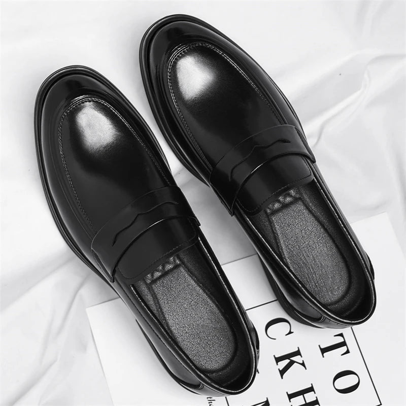 Mocassini Formali In Pelle Da Uomo Stile Italiano Slip On Eleganti Scarpe Da Lavoro E Da Ufficio Confortevoli E Leggere