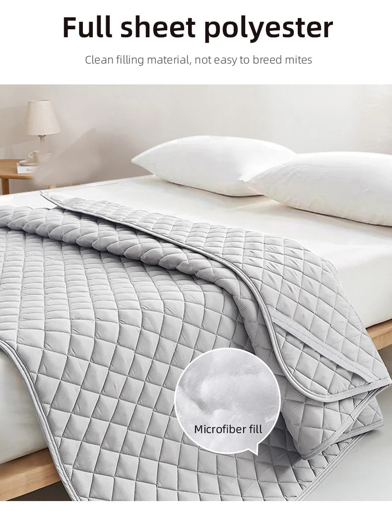 Coprimaterasso Lavabile Con Elastico Traspirante Sottile E Facile Da Pulire Per Letto Matrimoniale E Singolo