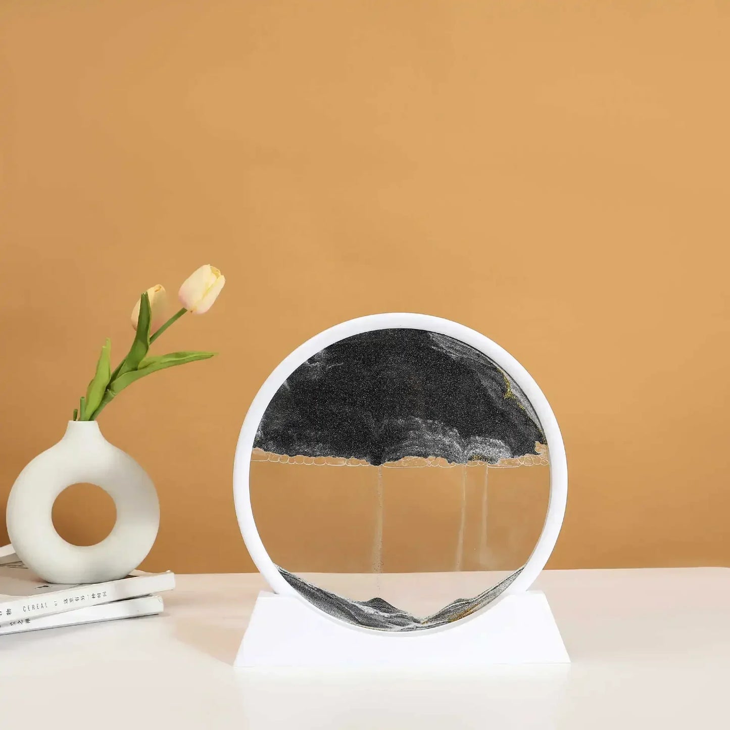 Clessidra Liquida 3D Arte Sabbia In Movimento In Vetro Regalo Originale Decorazione Per Casa E Ufficio