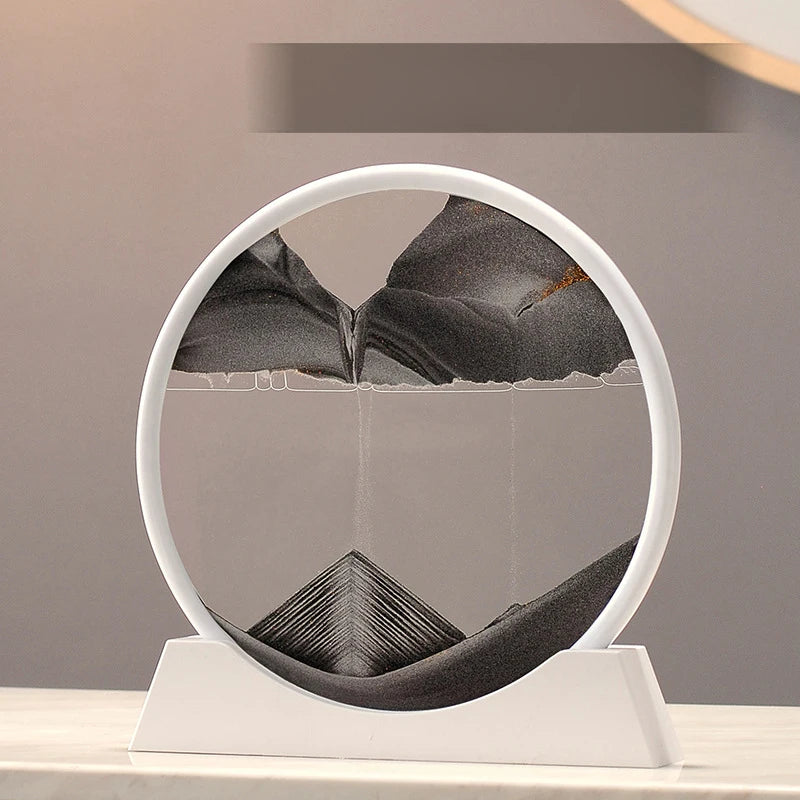 Clessidra Liquida 3D Arte Sabbia In Movimento In Vetro Regalo Originale Decorazione Per Casa E Ufficio