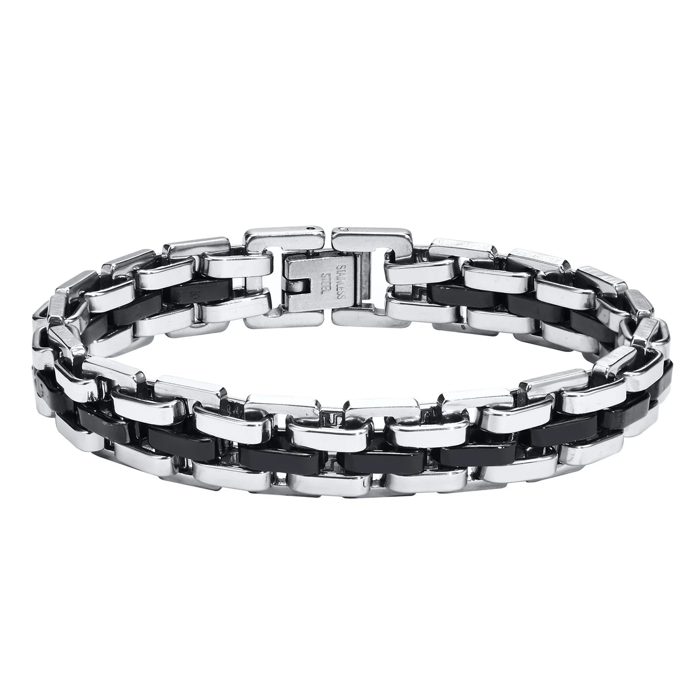 Braccialetto A Catena Con Cinturino Alla Moda In Acciaio Inossidabile Per Uomo 10 Mm Regalo Festa Del Papà