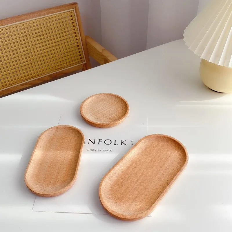 Vassoio In Legno Di Noce Ins Wind Rettangolare Piatto Da Pranzo Piccolo Per Tè Caffè Torta Pane Giapponese Massello