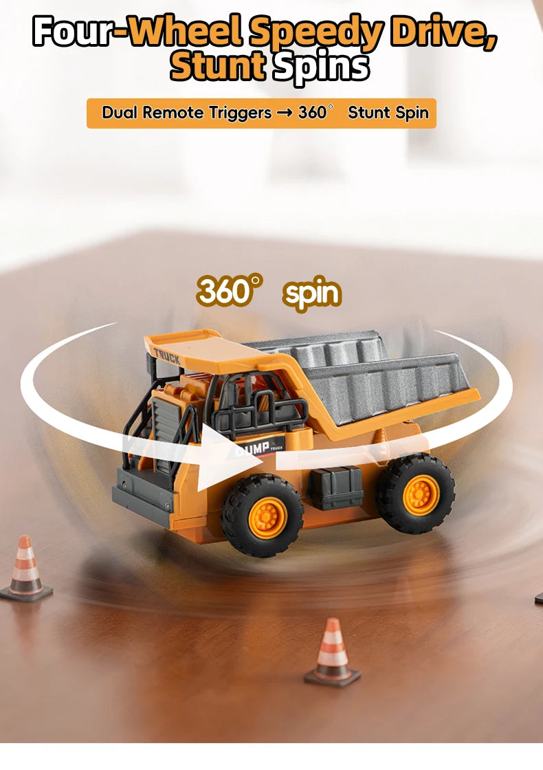 Modellino RC 1 64 ZWN Escavatore Telecomandato Camion Ribaltabile Carrello Elevatore In Lega E Plastica Per Bambini