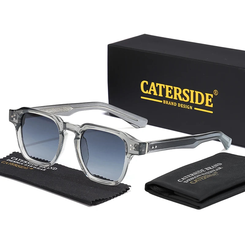 Occhiali Da Sole Quadrati Classici Unisex Da Uomo E Da Donna Di Lusso Con Inserto Centrale Temple Gradiente UV400