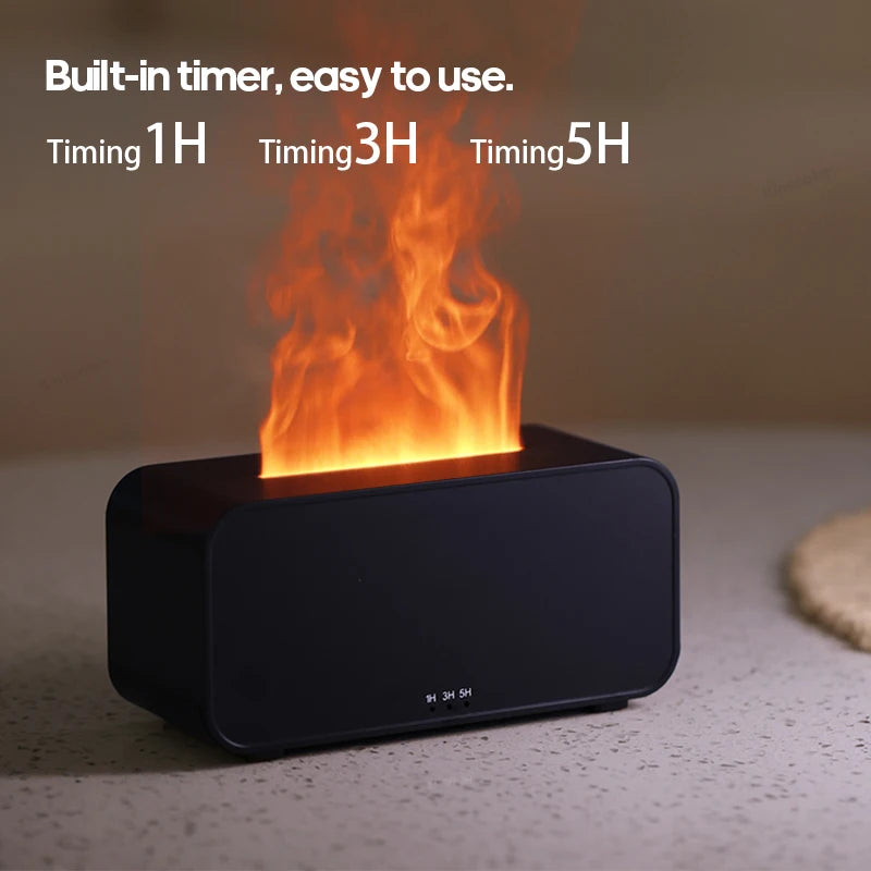 Nuovo Mini Diffusore di Aroma Umidificatore Ad Ultrasuoni Freddo Mist Maker Fogger LED Olio Essenziale Fiamma Lampada Difusore