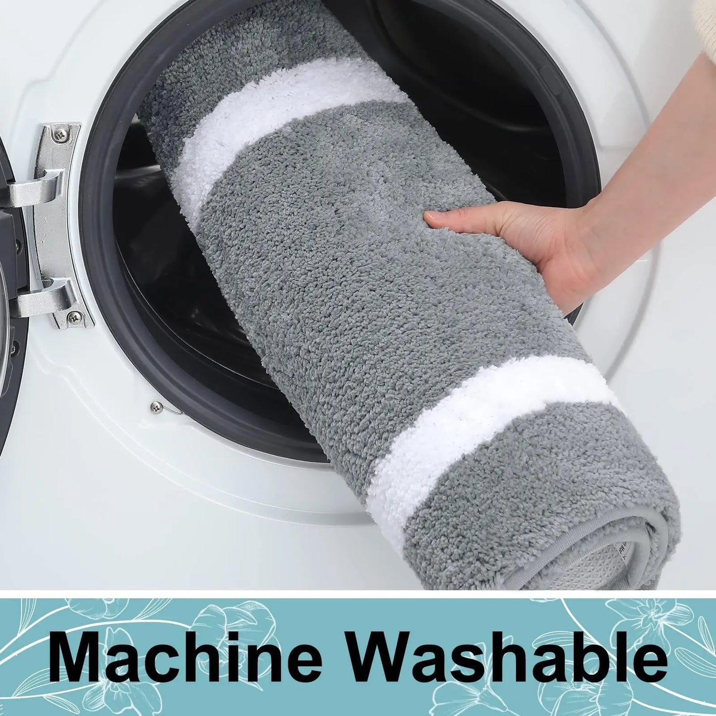 Olanly Tappeti da Bagno Grandi Antiscivolo Lavabili in Lavatrice Peluche Assorbenti Decorazione Pavimento