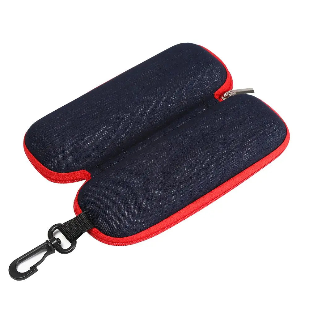 Custodia Per Occhiali In Denim Con Cerniera Scatola Portatile Per Occhiali Da Sole E Da Lettura