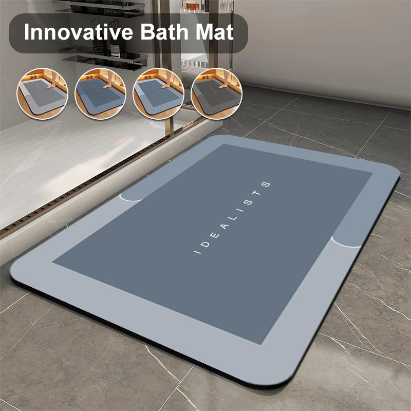 Tappetino Diatomite Super Assorbente Per Bagno Antiscivolo Asciugatura Rapida Lavabile 1Pezzo Zerbino Decorazione Casa