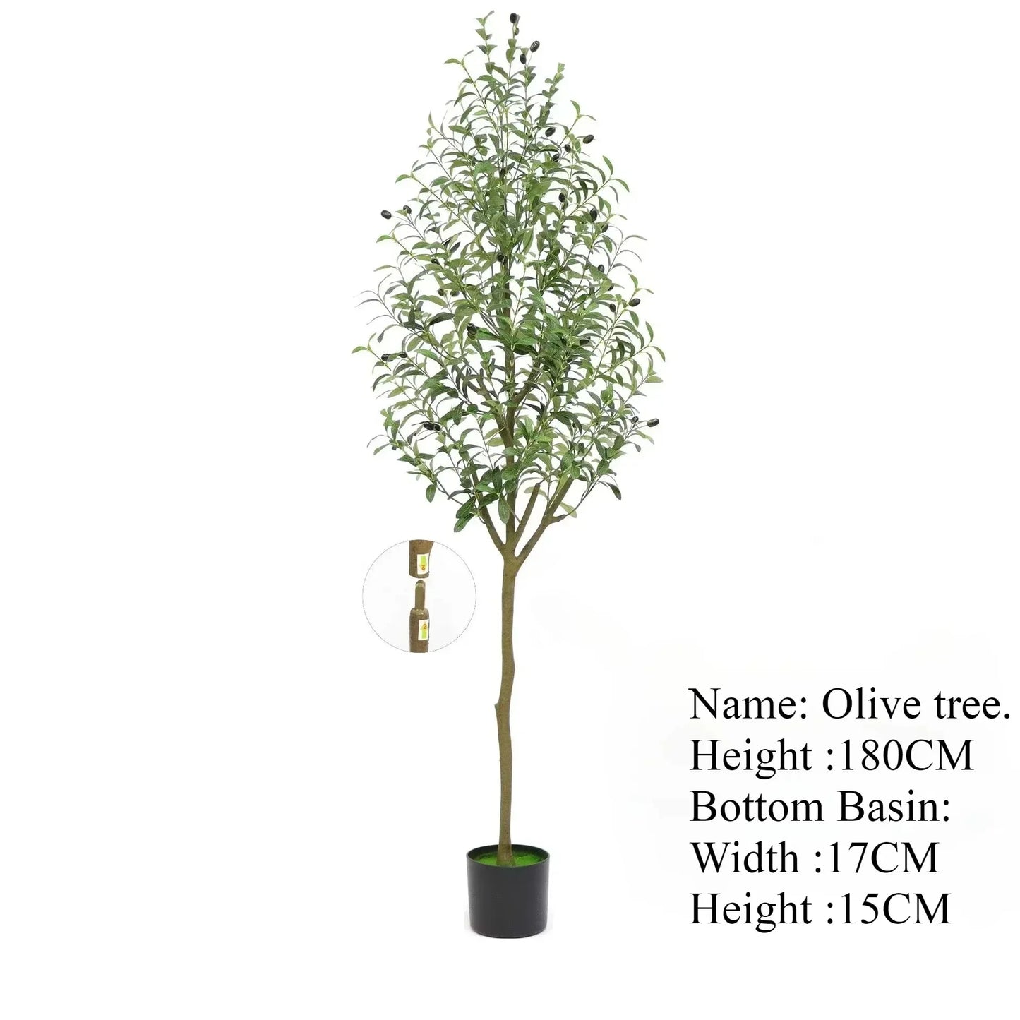 Albero Oliva Artificiale Grande Con Base Regolabile Da 60 Cm A 210 Cm Per Decorazione Ufficio E Casa
