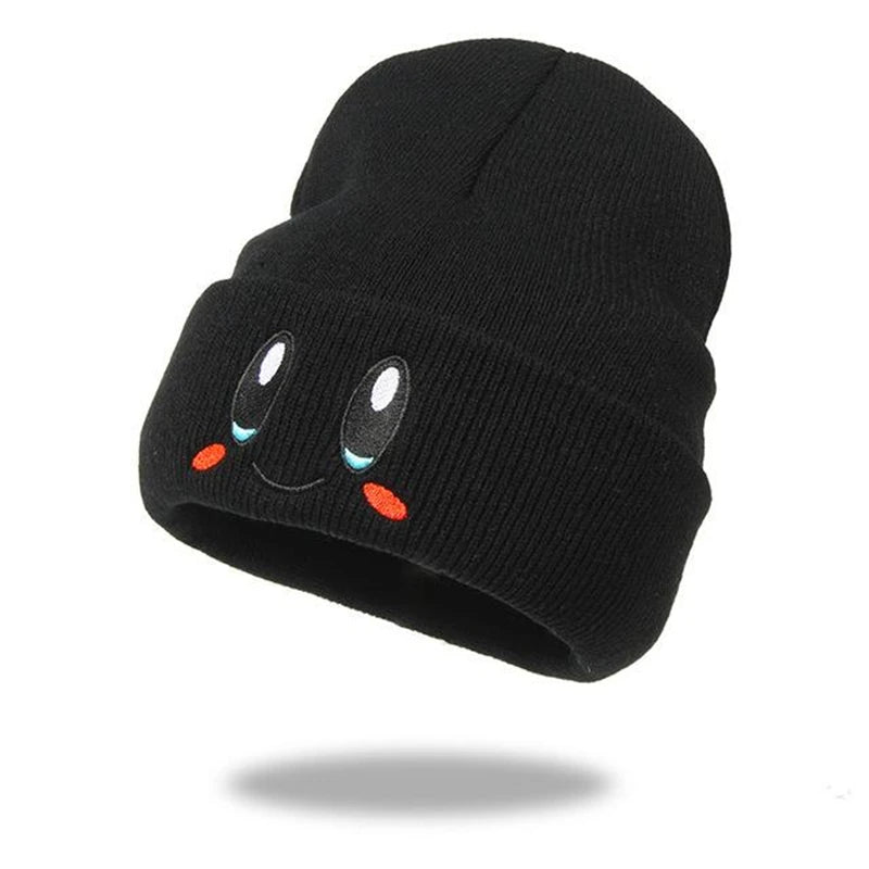 Coppia Beanie Unisex Con Ricamo Occhi, Colori Candy, Berretti In Maglia Calda, Casual E Trendy Per Donne E Uomini
