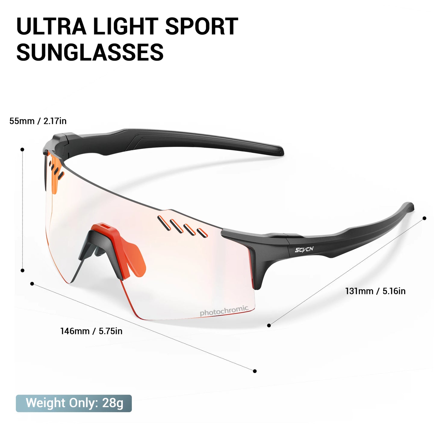 Occhiali Fotocromatici UV400 Per Ciclismo MTB Equitazione All Apertto Multisport Guida Golf Campeggio