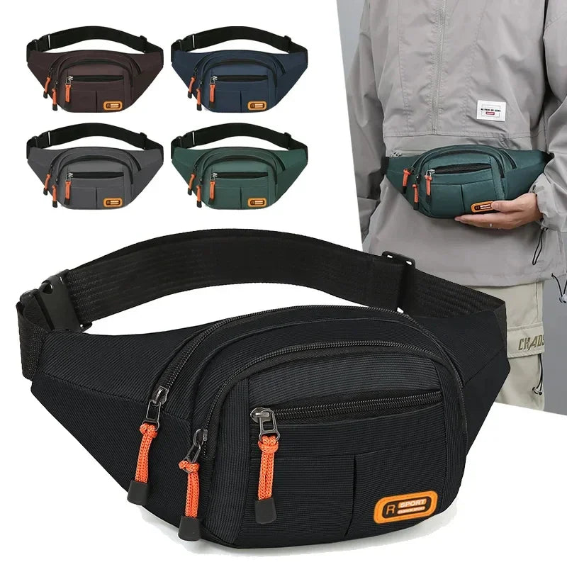 Marsupio Impermeabile Oxford Unisex Grande Capacità Cintura Porta Oggetti Multifunzionale Resistente All Usura