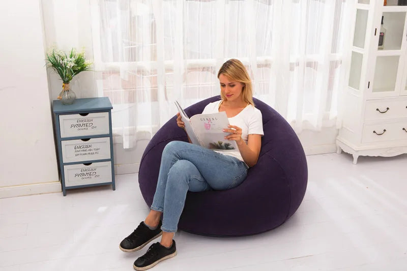 Grandi Divani Gonfiabili In PVC Azulblanco Per Soggiorno Campeggio Lettino Sedie Pouf Tatami