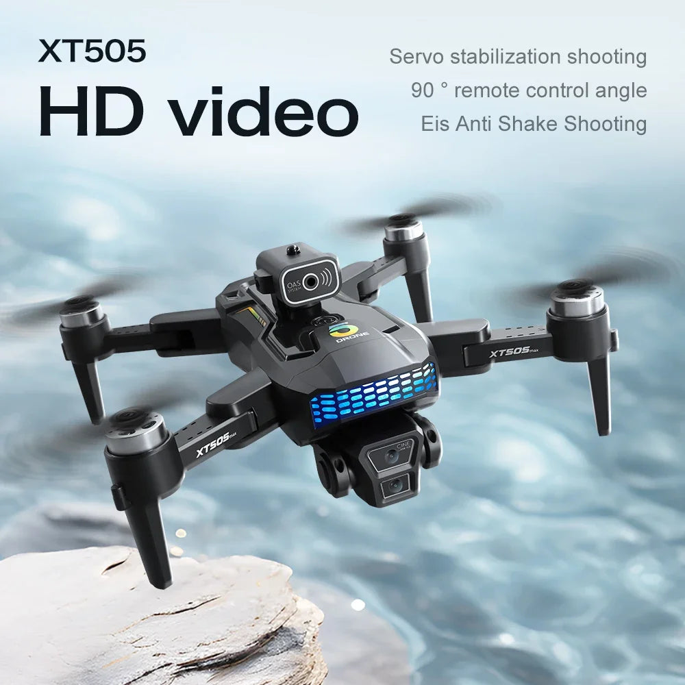 Drone Professionale GPS 8K Con Gimbal Tre Assi Brushless RC Quadricottero Ostacoli Fotocamera HD 4K 5G