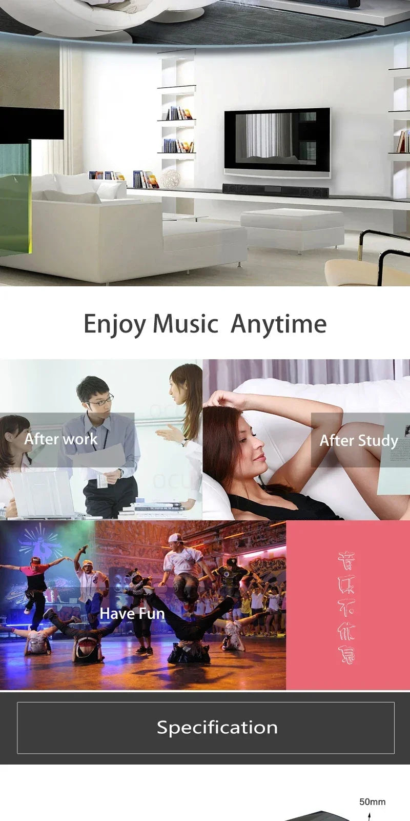 Barra Audio Portatile Potente Altoparlante Bluetooth Senza Fili Surround Stereo Per TV Subwoofer Radio FM Caixa De Som