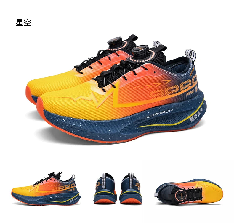 Scarpe Da Corsa Fluorescenti Carbon Marathon Uomo Traspiranti Leggere Scarpe Da Ginnastica Comode Da Donna