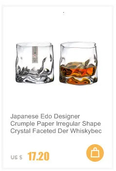 Bicchiere Whisky Vecchio Stile Con Base Pesante In Cristallo Design Giapponese Aderia
