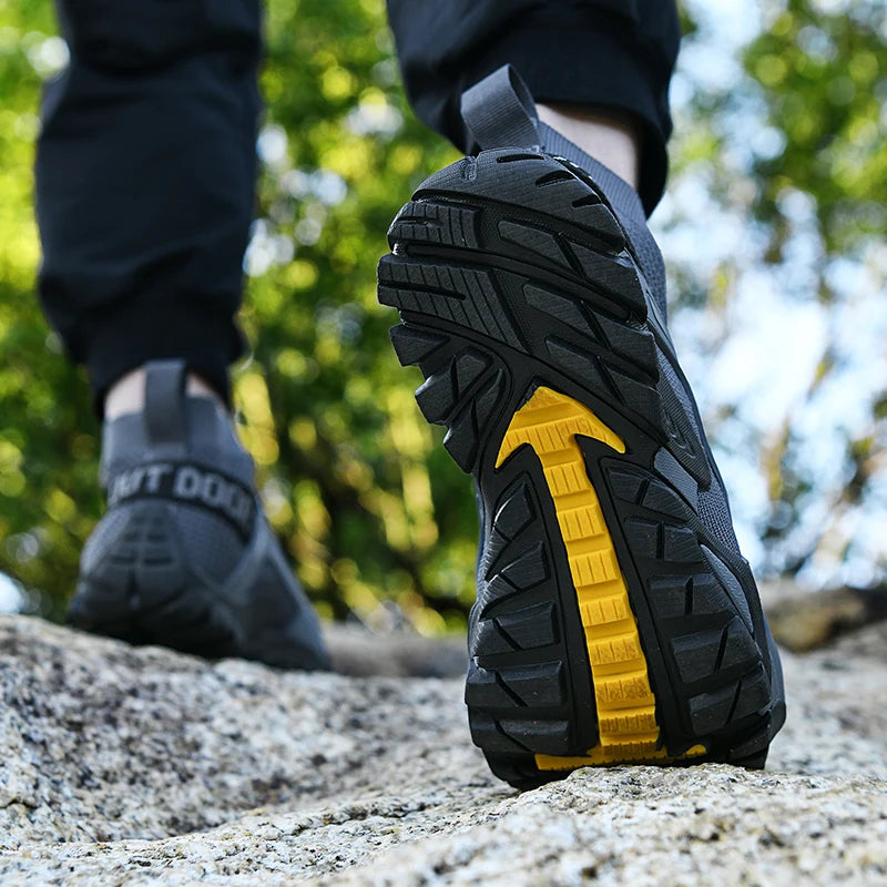 Scarpe Da Acqua Alte Uomo Ad Asciugatura Rapida Traspiranti In Mesh Antiscivolo Per Trekking E Arrampicata Slip On