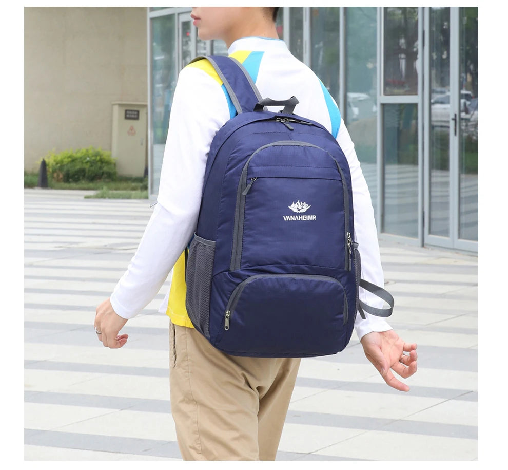 Zaino Pieghevole Da 23 Litri Ultraleggero Esterno Zaino Da Trekking Daypack Capienza Elevata Tessuto Idrorepellente