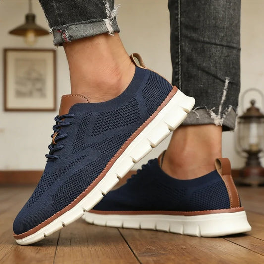 Nuove Scarpe Da Ginnastica Uomo Casual Mesh Traspirante Con Suola Morbida Design A Blocchi Di Colore