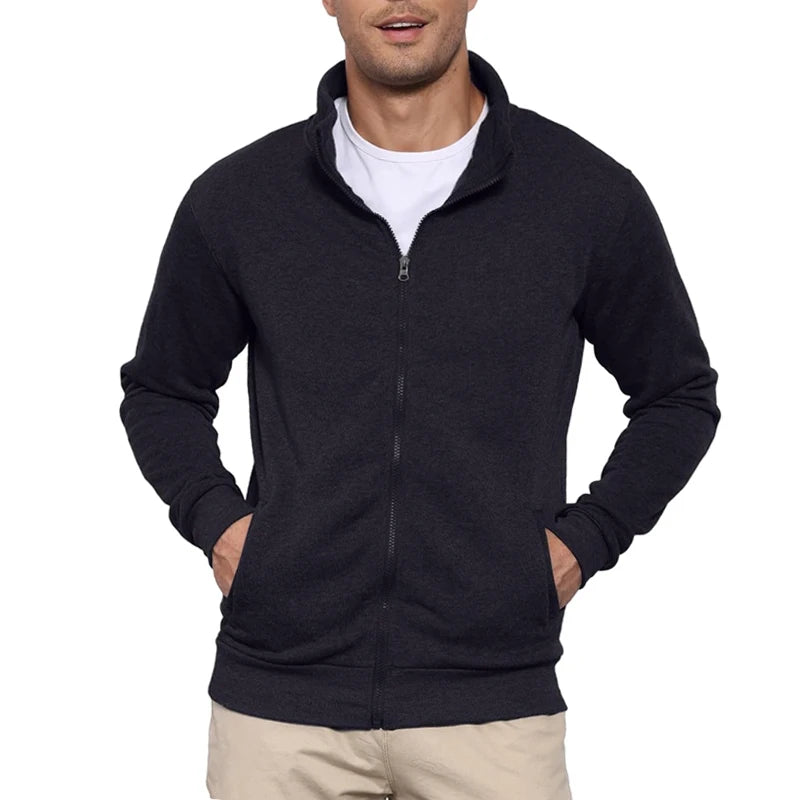 Giacca Da Uomo Leggera Senza Cappuccio Con Zip Per Esterni Streetwear M A 3XL Taglie Disponibili