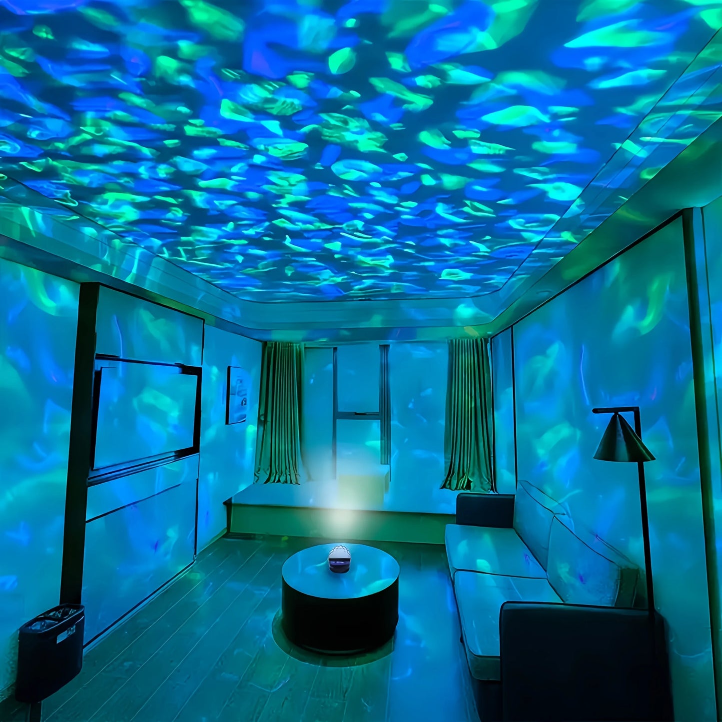 Luce Di Proiezione LED Con Ondulazione Dell'Acqua Vibrante Telecomando USB Proiettore Atmosfera RGB Per Camera Da Letto
