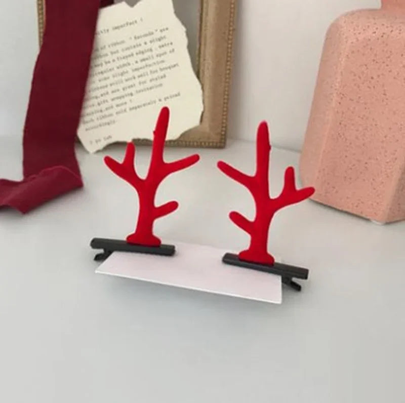 Fascia Natalizia Corna Di Renna Con Fiore Copricapo Per Capelli Per Bambini Adulti Natale Halloween Cosplay