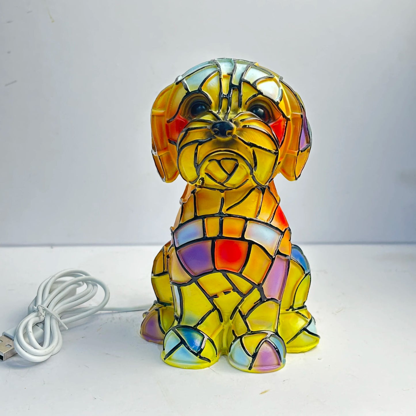 Divertimento Unico Artistico Carino A Forma Di Cane Ornamento Decorativo Luce Notturna Moderna Illuminazione Atmosferica