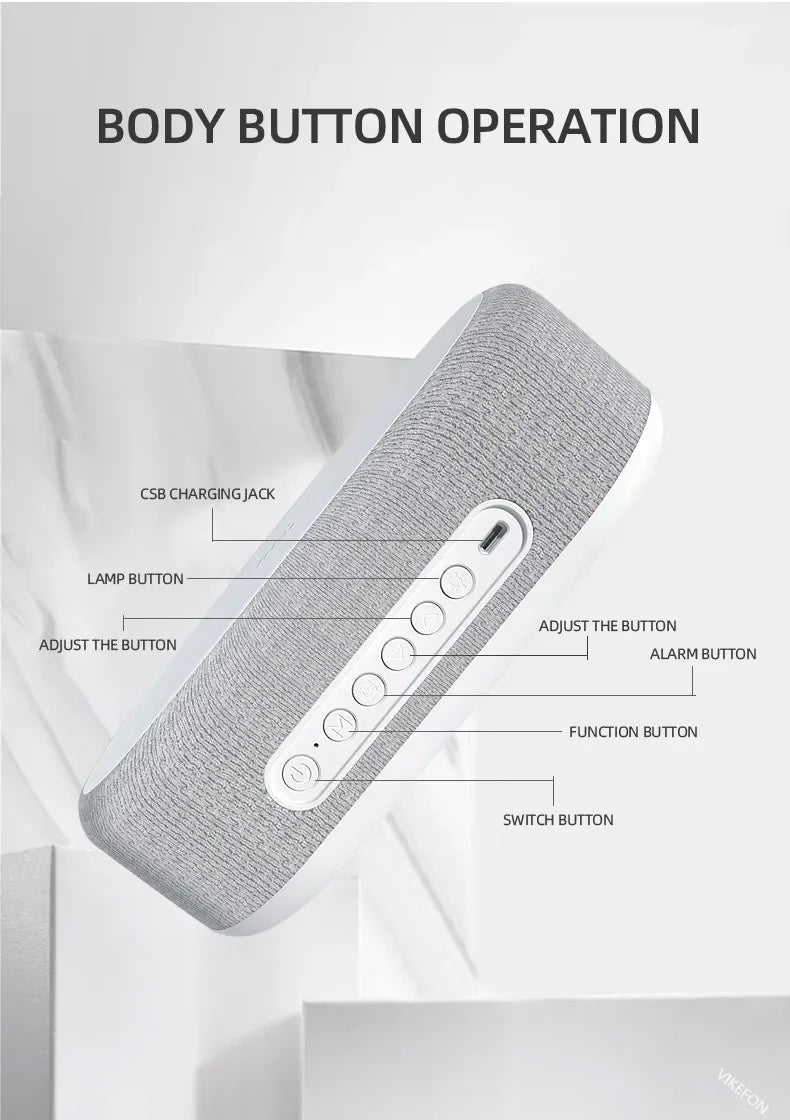 Sveglia Dock Caricabatterie Wireless Con Lampada Notturna E Termometro Da Scrivania Per iPhone 17 16 15 14 13