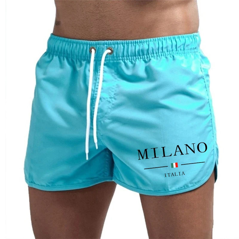 Pantaloncini Da Spiaggia Da Uomo Estivi 2025 Con Stampa Urbana E Asciugatura Rapida Per Nuoto E Surf
