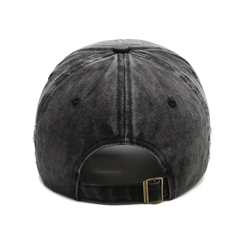 Berretto Baseball Unisex Cotone Lavato Ricamo Testa di Mucca e Lettera Vintage Protezione Solare Uomo Donna