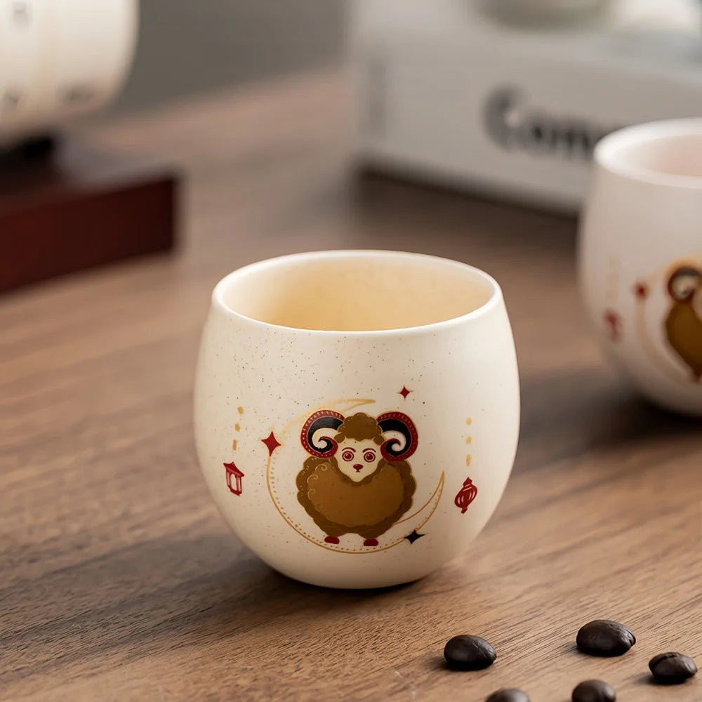 Tazza Ceramica Da 120 Ml Con Motivo Pecora Creativa Per Caffè E Tè Regalo Eid Al Adha Home Office Cucina
