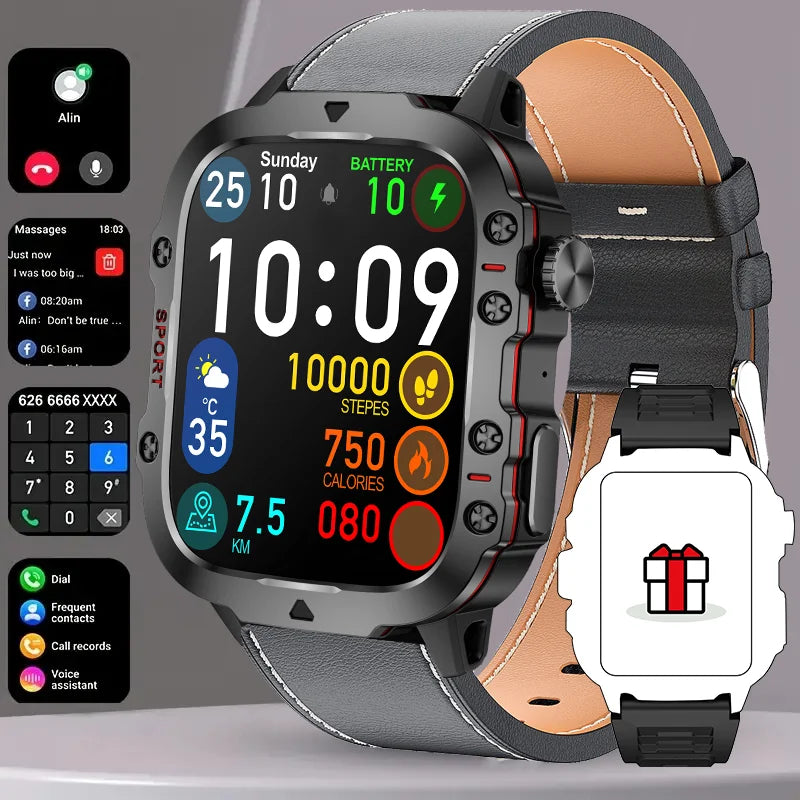 Orologio Fitness Con Schermo Da 1,96 Pollici 3ATM Chiamate Bluetooth Impermeabile Frequenza Cardiaca