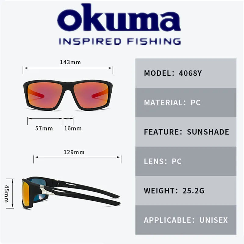 Occhiali Da Sole Polarizzati Da Pesca Okuma UV400 Per Ciclismo E Attività All Aperto Protezione Solare Antiriflesso