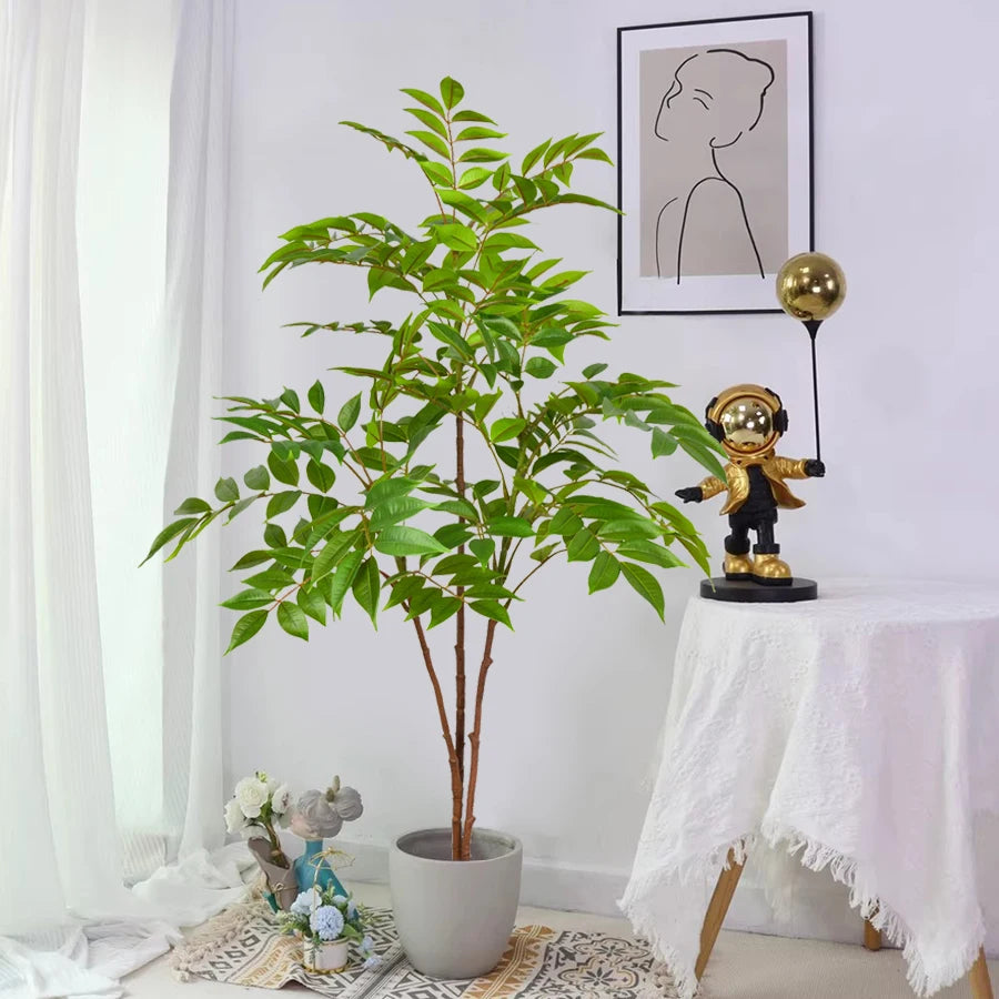 Ficus Artificiale Grande Ramo 76-140 Cm Manutenzione Zero Per Giardino E Terrazza Interni Esterni Foglie Rigogliose