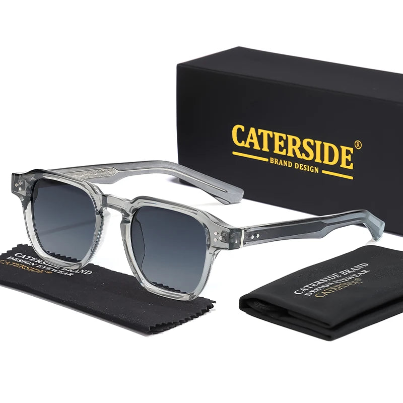 Occhiali Da Sole Quadrati Classici Unisex Da Uomo E Da Donna Di Lusso Con Inserto Centrale Temple Gradiente UV400