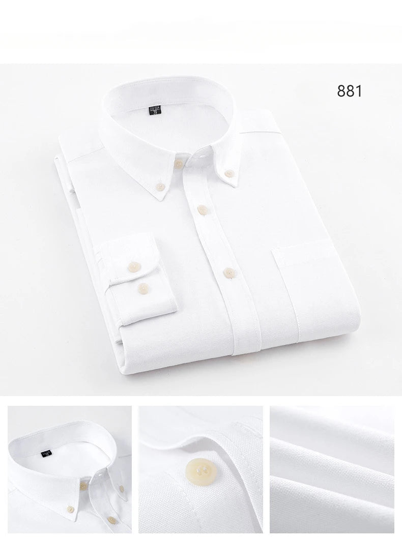Novità Camicia Da Uomo Slim Fit Maniche Lunghe Formale Con Tasca Singola In Morbido Cotone Scozzese Per Ufficio
