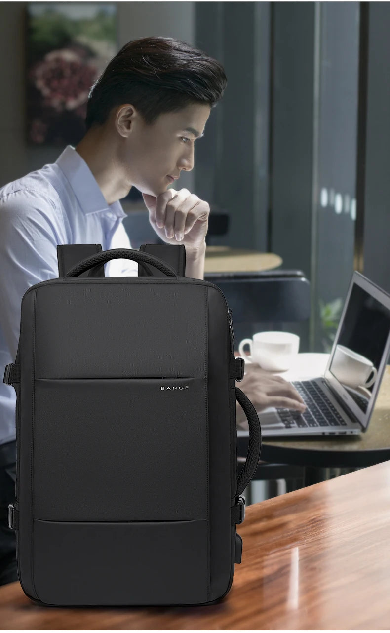 Zaino Espandibile BANGE Da Uomo Per Laptop 17,3 Pollici Impermeabile Grande Capacità Per Viaggio E Escursionismo