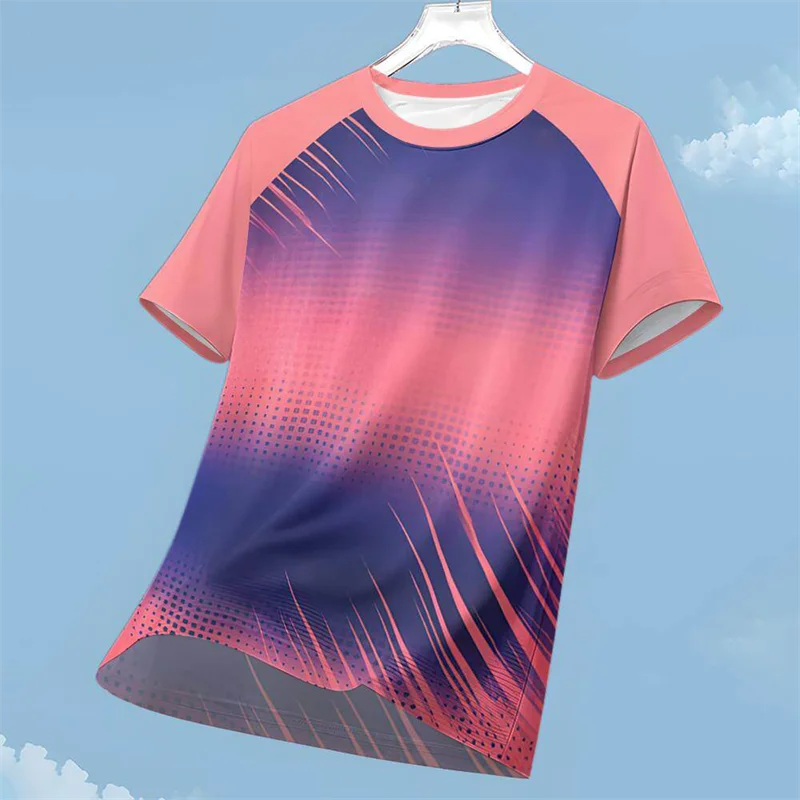 T-shirt da corsa da uomo T-shirt rinfrescante a maniche corte da esterno T-shirt da badminton traspirante ad asciugatura rapida Top fitness Abbigliamento da uomo