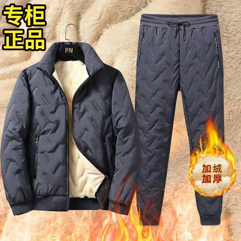Cappotto Uomo In Velluto Di Agnello Foderato Autunno Inverno Colletto Intagliato Con Tasche Elegante