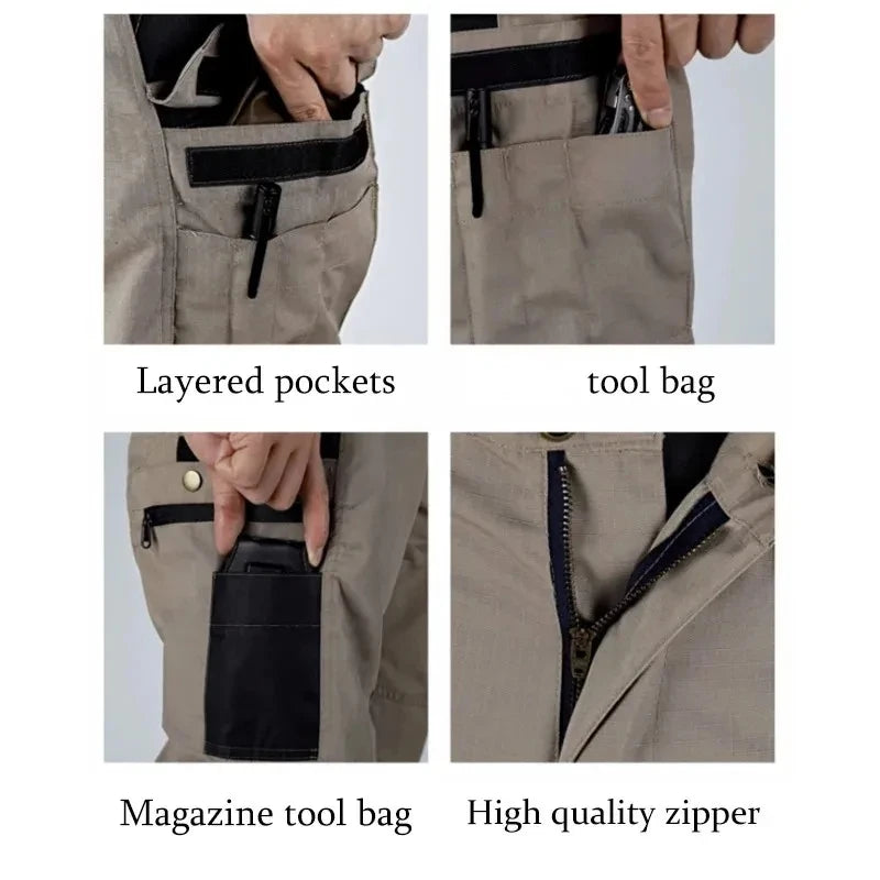 Pantaloni Tattici Da Uomo Impermeabili Cargo Pantaloni Da Combattimento Resistente All Usura Esterni Cotone Poliestere