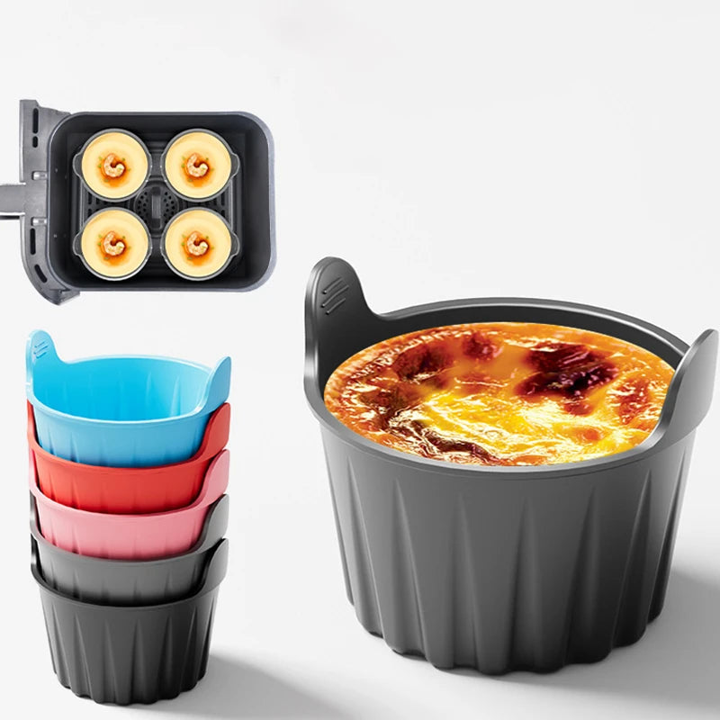 Stampo In Silicone Per Friggitrice Ad Aria Vassoio Multiuso Muffin Torta Crostata E Uova Accessori