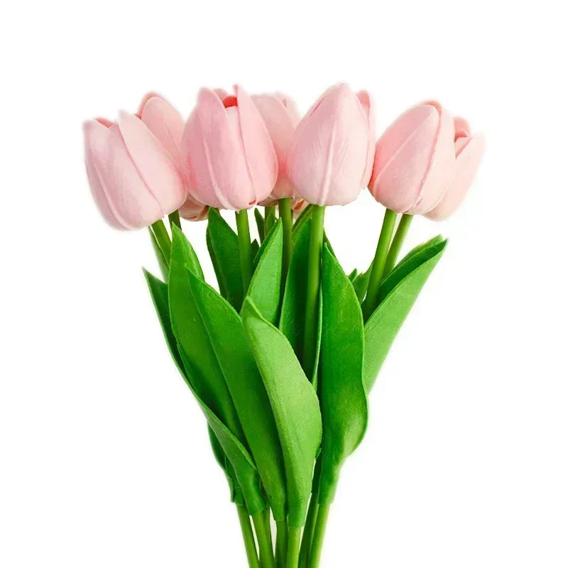 10 pezzi di fiori artificiali di tulipano, bouquet al tocco reale, fiori finti, decorazione per forniture di nozze, decorazioni per la casa, fiori di San Valentino
