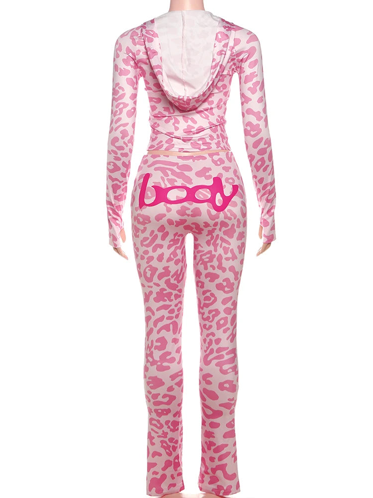 Sisterlinda Set Due Pezzi Cardigan Con Zip Da Donna Giacca Corta Con Cappuccio E Leggings Skinny Stile Sportivo