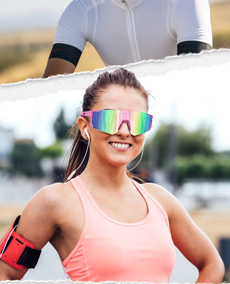Occhiali Da Sole Per Ciclismo UV400 Unisex Uomo Donna Bici MTB Escursionismo Alpinismo