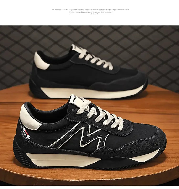 Sneakers Casual Uomo Designer Retro Scarpe Da Corsa In Microfibra Tessuto Pelle Traspirante Con Plateau Interno