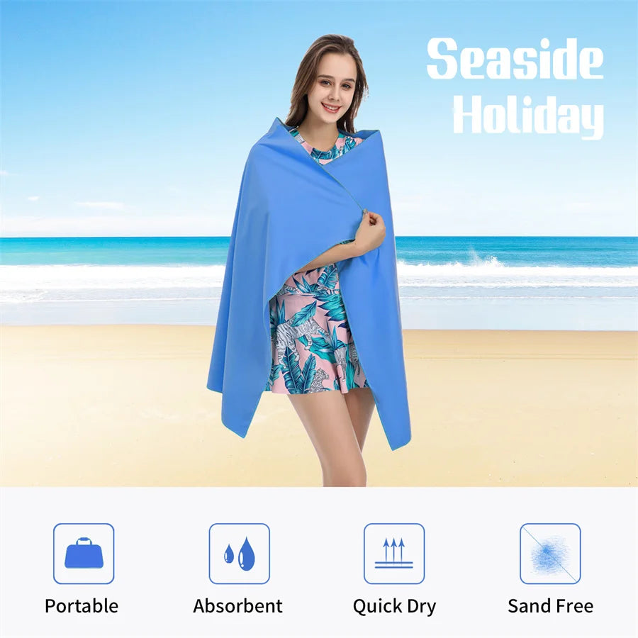 Asciugamano sportivo Asciugamani da nuoto ad asciugatura rapida per nuoto, piscina, sport acquatici, asciugamano da spiaggia/viaggio in S, L, XL, extra large, attrezzatura da campeggio