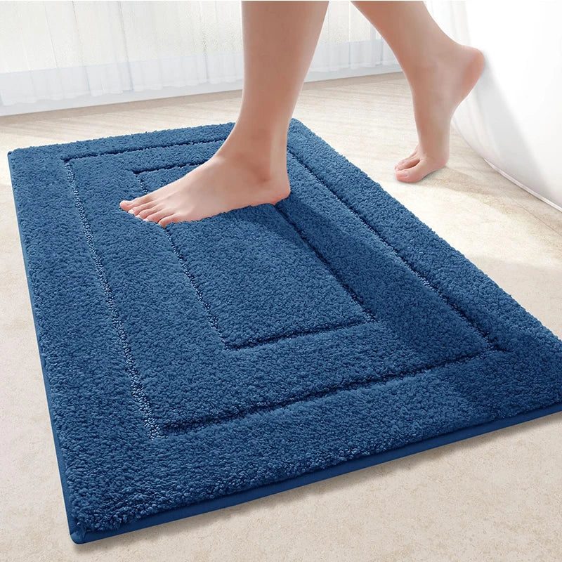 Homaxy Tappetino Da Bagno In Velluto A Doppio Telaio Antiscivolo Per Interni Assorbe Acqua E Trappola Sporco Comodo