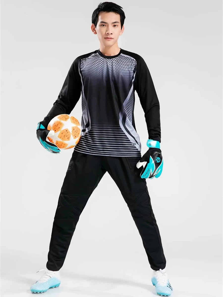Maglie Da Portiere Da Calcio Uomo Traspirante Con Protezione Del Gomito Stampa Personalizzata Kit Sportivo
